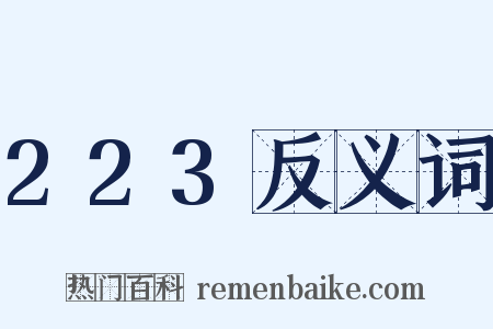 223反义词是什么意思的图片